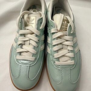 adidas Sambas Women's Sneakers in Mint Green and White